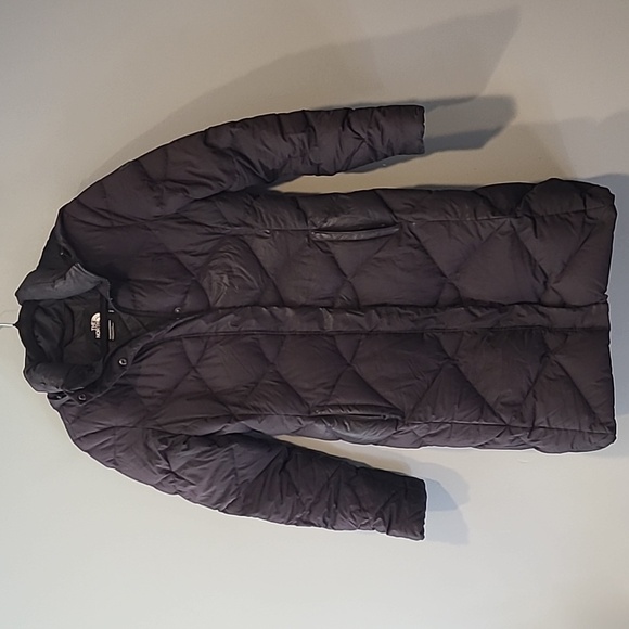 The North Face Coat Womens Size Small Down Black Puffer Jacket Long Parka - Picture 1 of 12